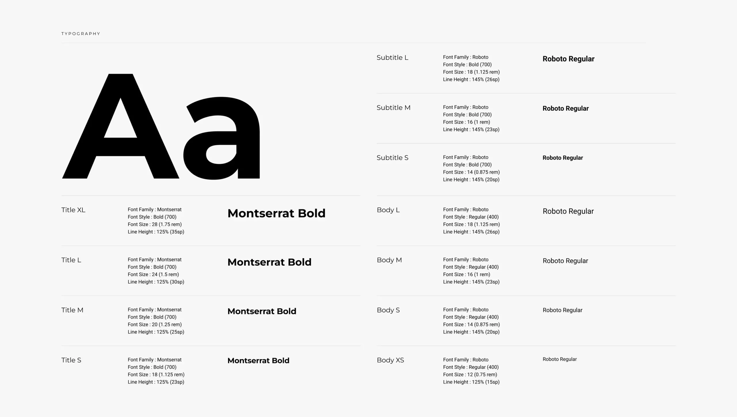Système typographique du design system Halo de La Poste avec hiérarchie des styles de texte et spécifications des polices.