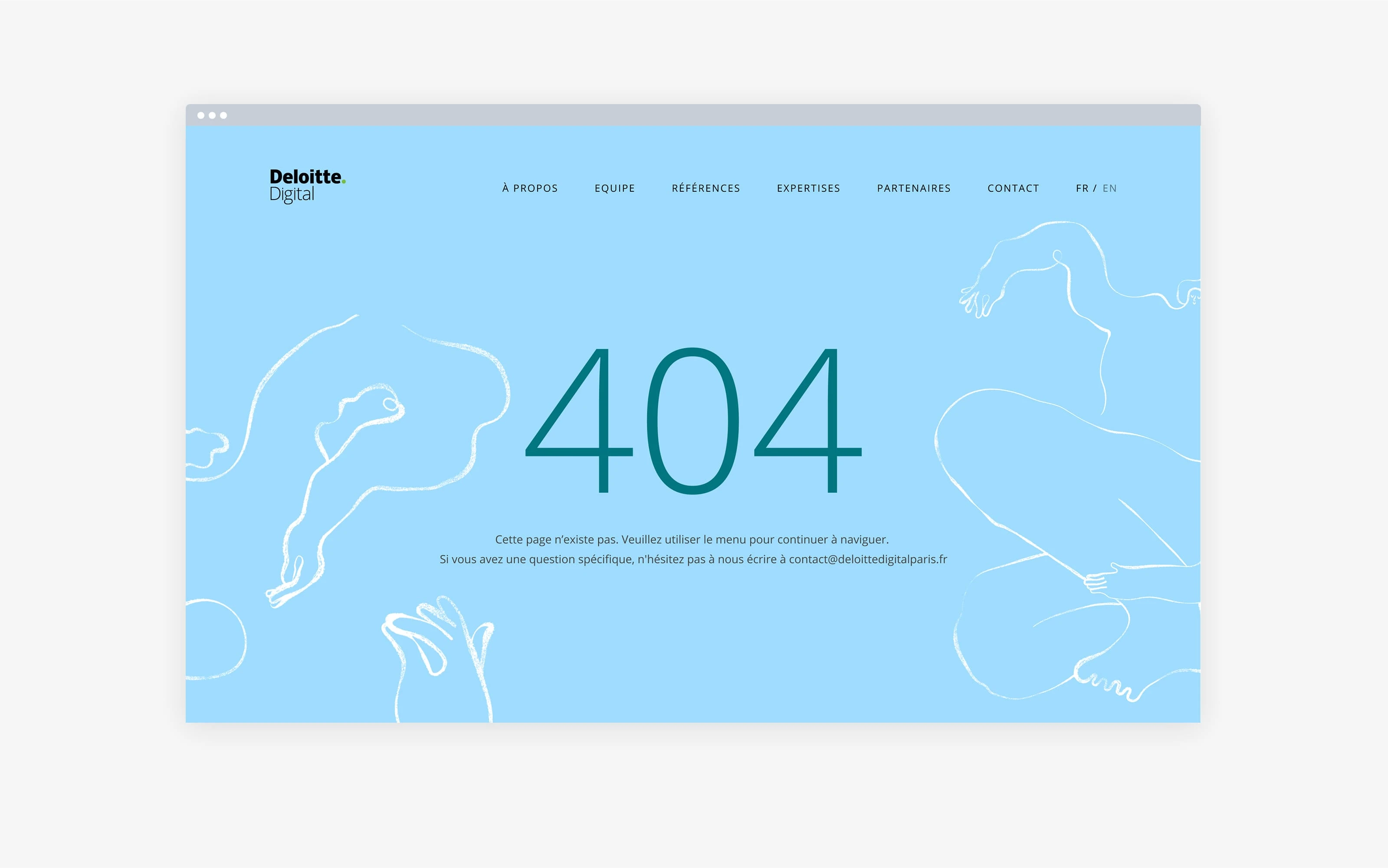 Page d’erreur 404 conçue pour le site web.