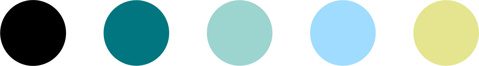 Palette de couleurs utilisée pour la conception du site web.