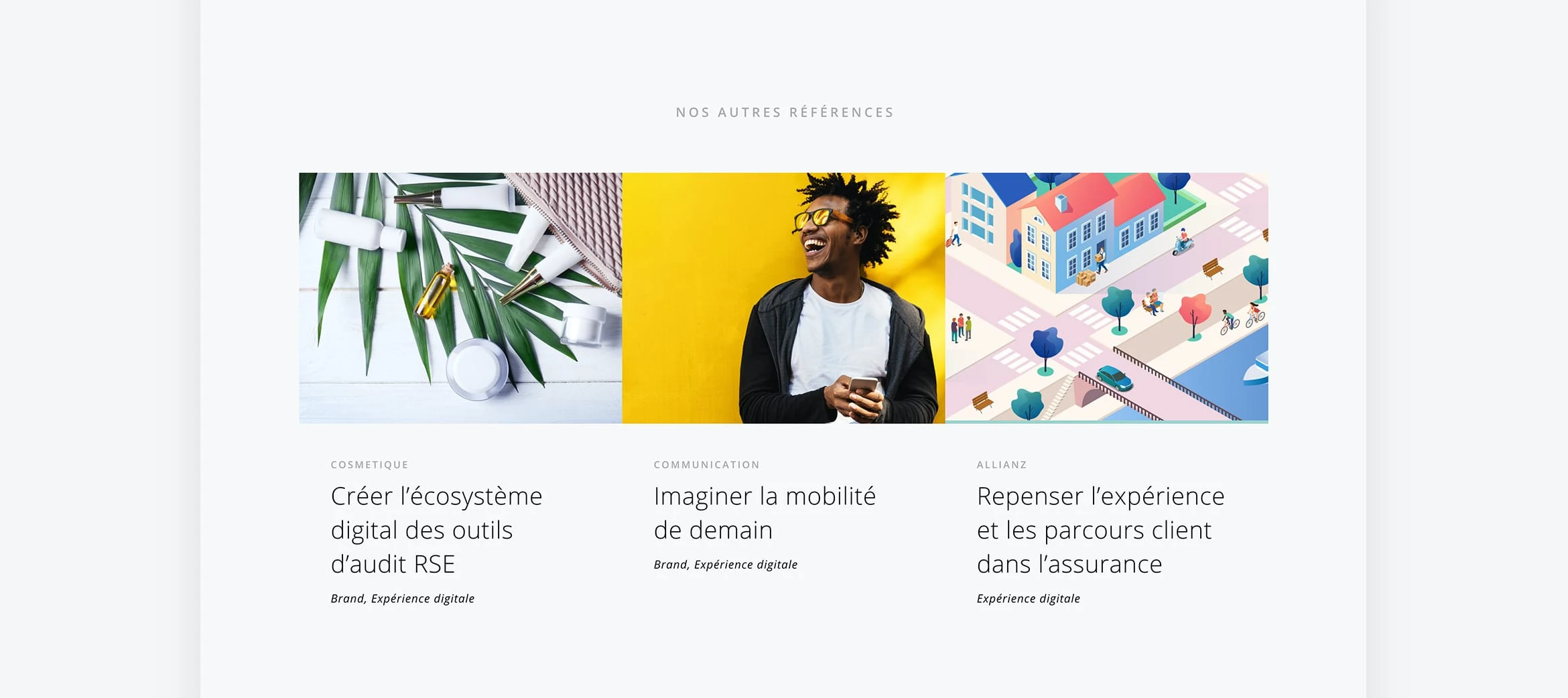 Fin de la présentation des références.