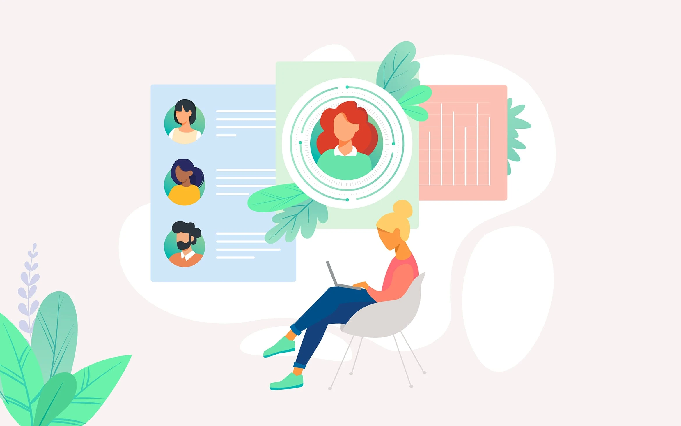 Illustration créée pour représenter un gestionnaire de base de données.