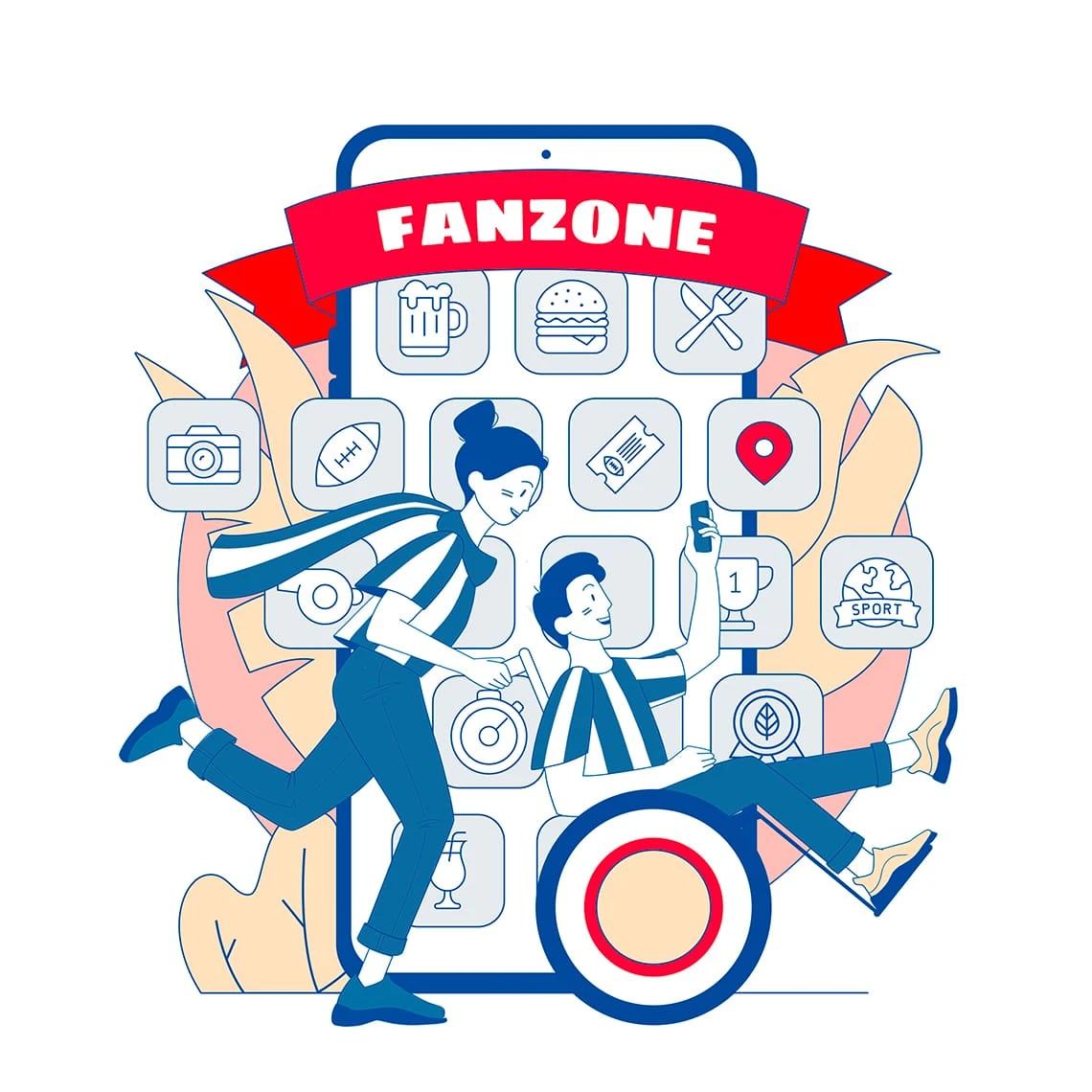 lllustration réalisée pour un appel d’offres de la Fédération Française de Rugby.