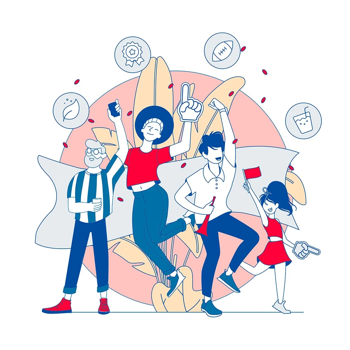 Illustration réalisée pour la Fédération Française de Rugby.