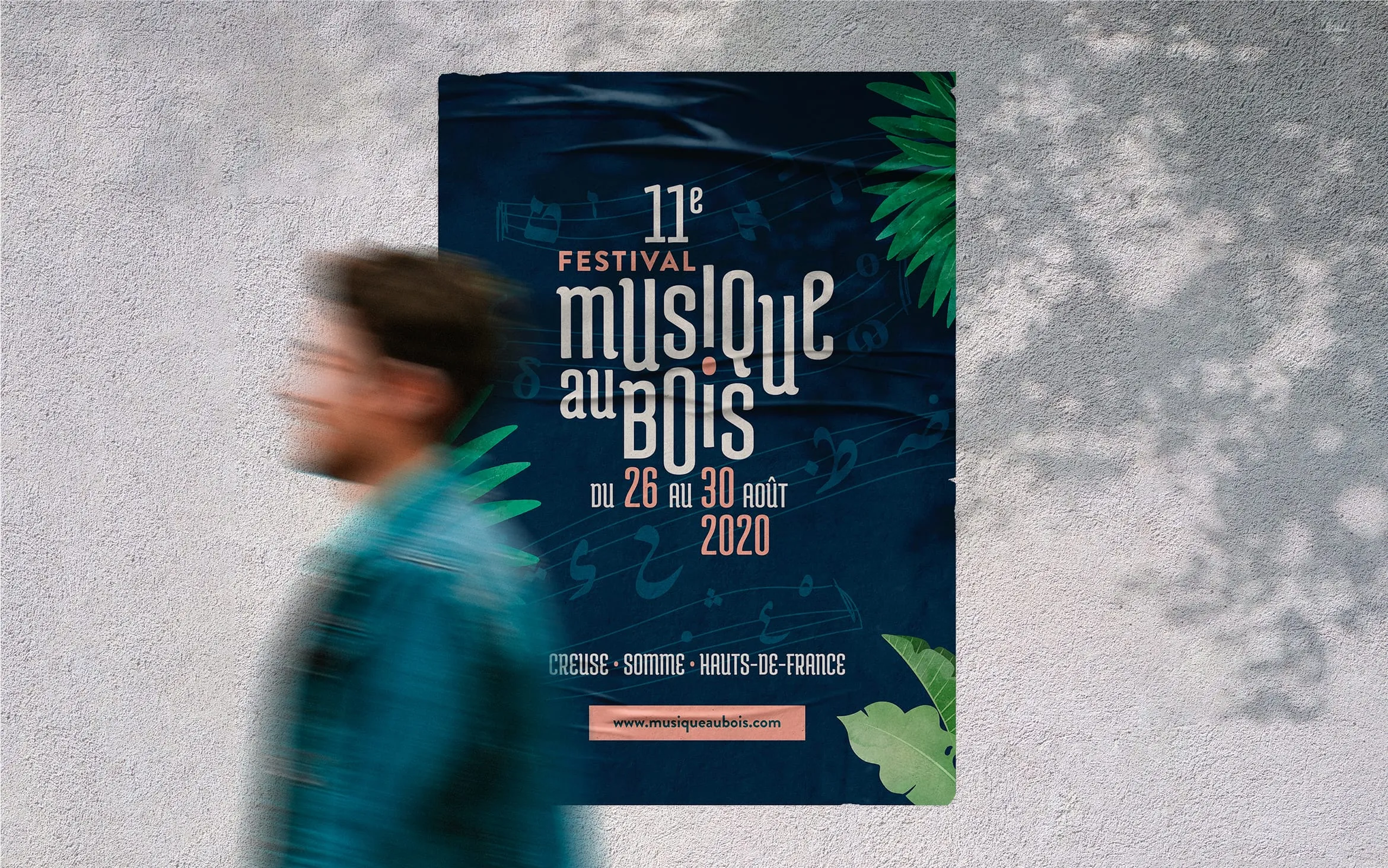 Affiche du festival Musique au bois pour l’édition 2020 consacrée aux musiques méditerranéennes.
