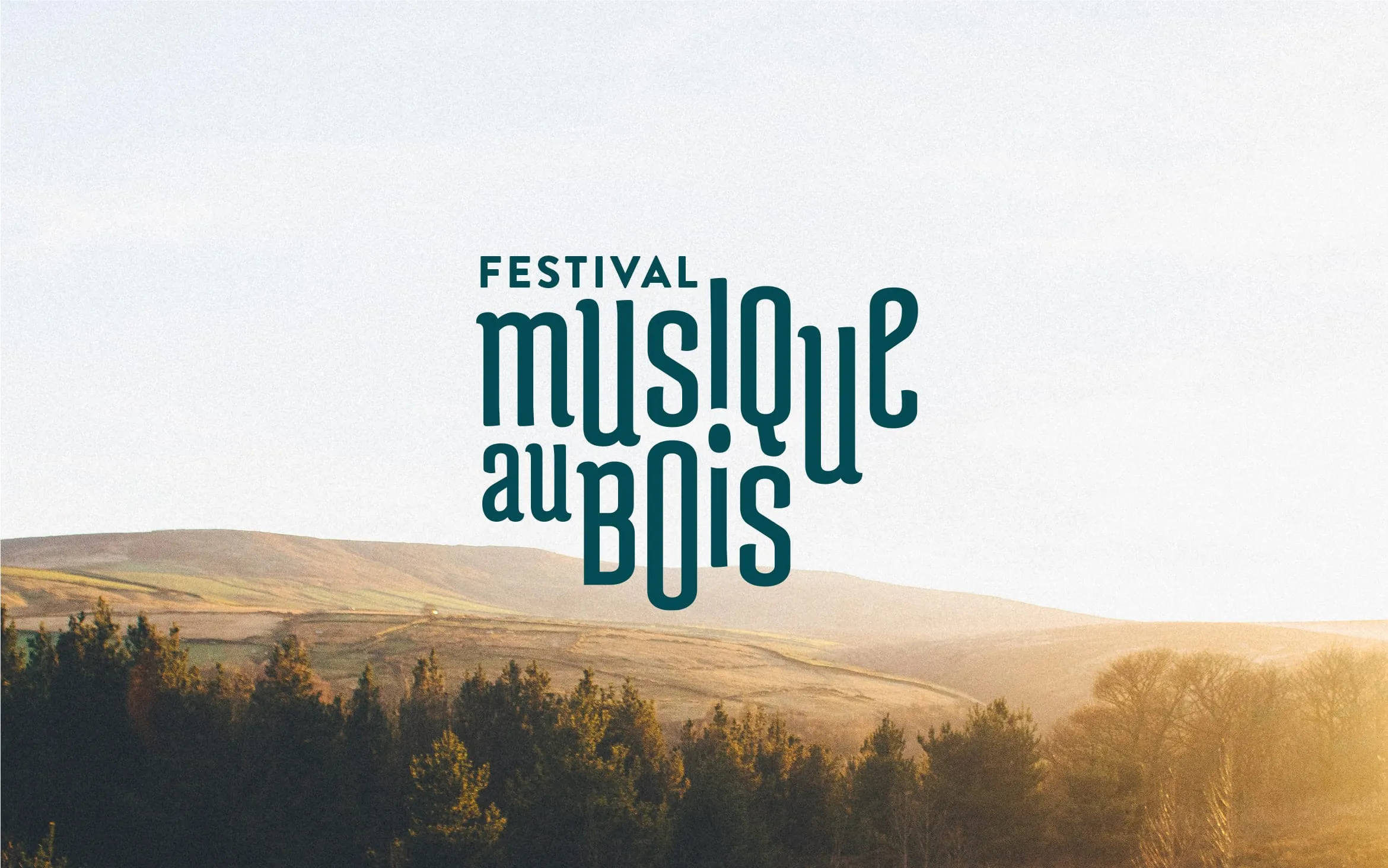 Variation graphique du logo du festival Musique au bois.
