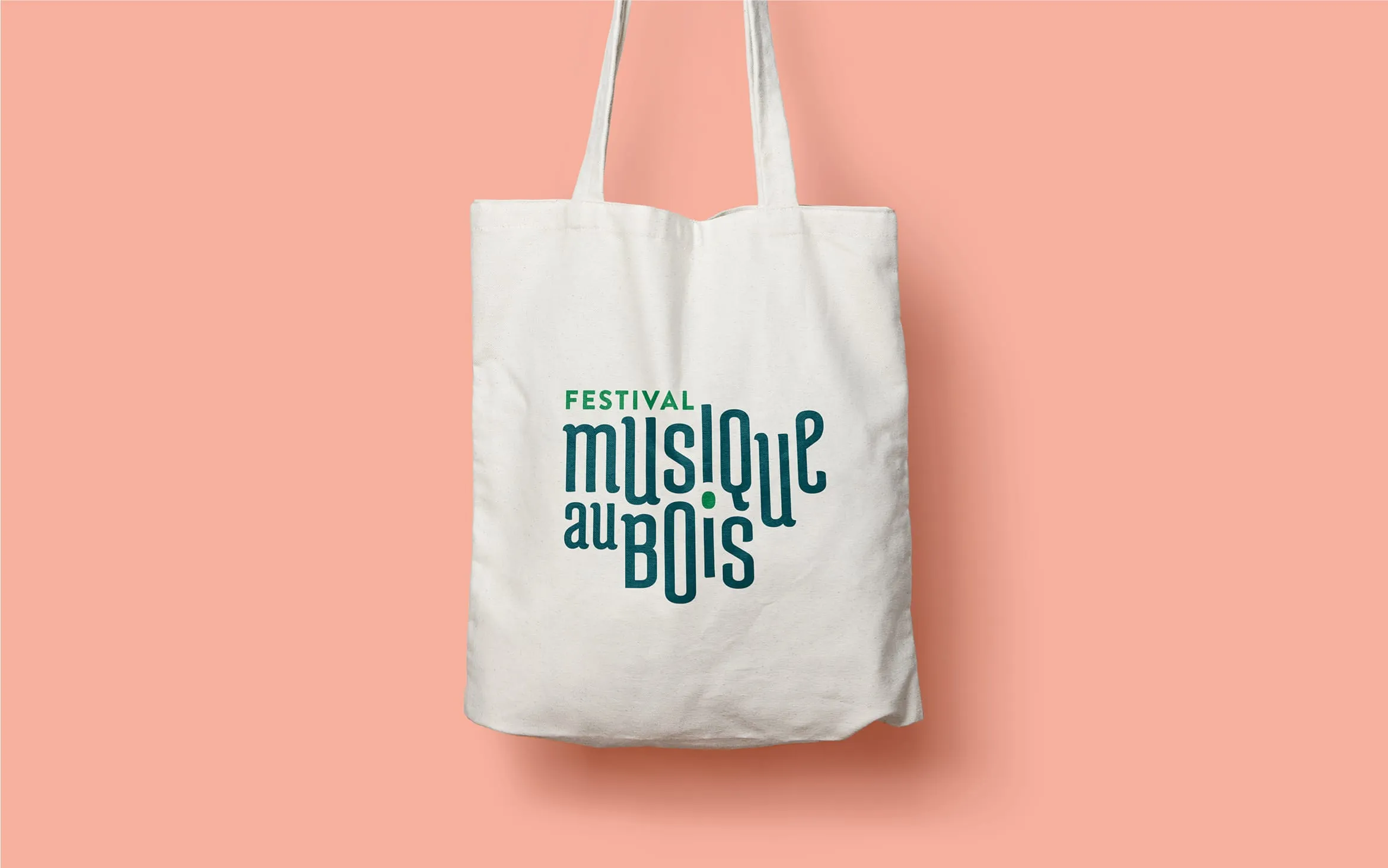Tote bag personnalisé aux couleurs du festival Musique au bois.