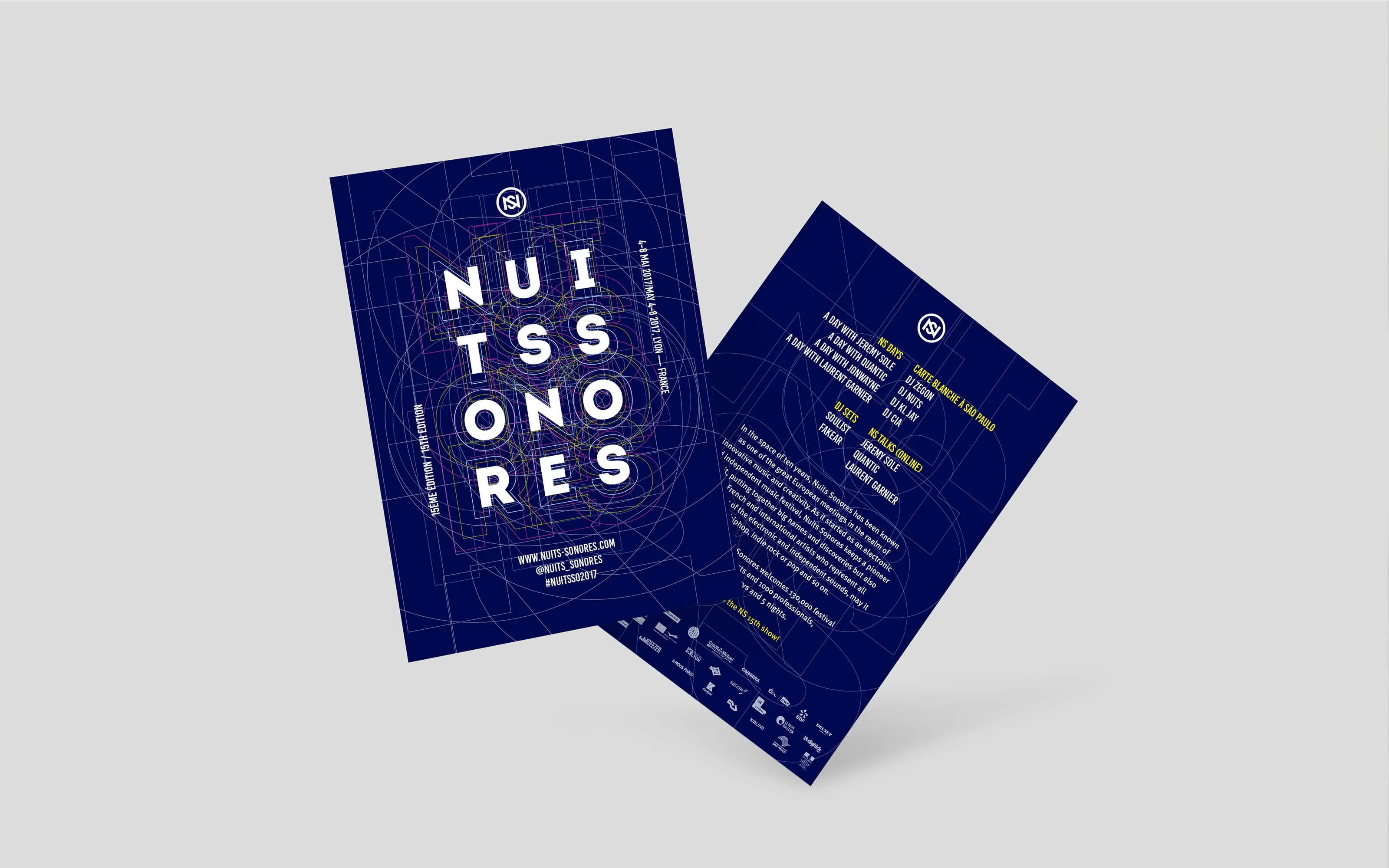 Flyer conçu pour le festival Nuits Sonores.