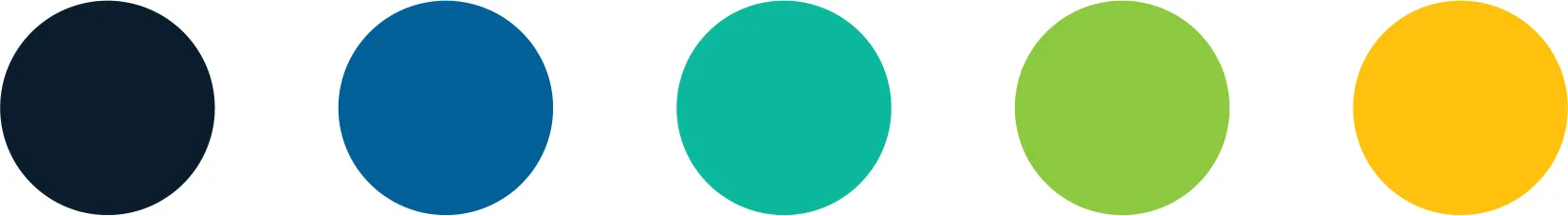 Palette de couleurs utilisée pour la conception de l’interface du site web de l’OCDE.